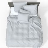 Luxurious Premium Striped Satin 100% Cotton Fabric | Antarctica