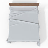 Handgefertigtes luxuriöses Premium gestreifter Satin Baumwoll Bettlaken | Antarctica