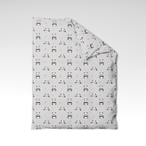 Handgefertigter Baumwoll-Bettdeckenbezug | Panda Pop