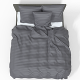 Luxuriöser Premium gestreifter Satin 100% Baumwollstoff | Tornado