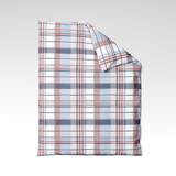 Handgefertigter Baumwoll-Bettdeckenbezug | Blush Tartan