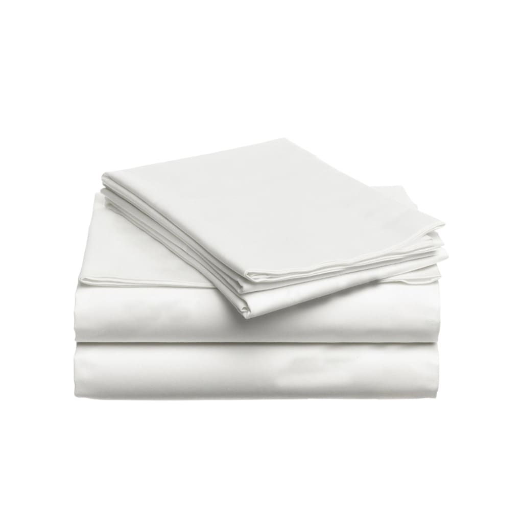 PREMIUM satin sheet | White - Sheet without elastic