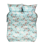 Sewn cotton duvet cover | Tiles - Sewn