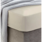Sewn cotton fitted sheet with elastic | Whitecap gray - Cotton
